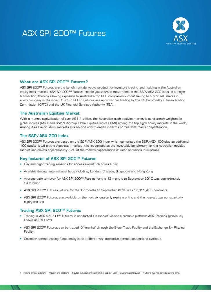 Asx futures Asx futures
