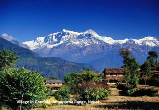 Village in Gandaki, Annapurna Range, Nepal
 