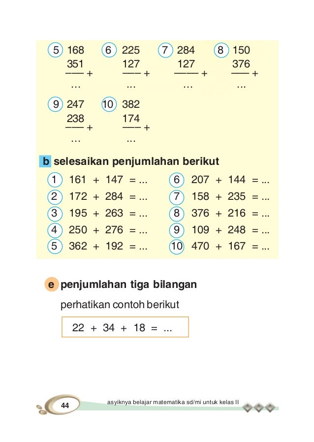 Asyiknya Belajar Matematika 2 Asyiknya Belajar Matematika 2