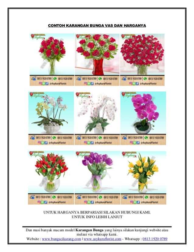 Asykura Florist Toko Bunga Taman Mini Surat Penawaran Karangan B