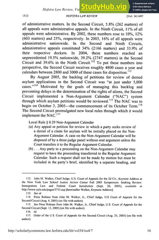 Asylum And Oral Argument The Judiciary In Immigration And The Second Circuit  Non-Argument Calendar | PDF
