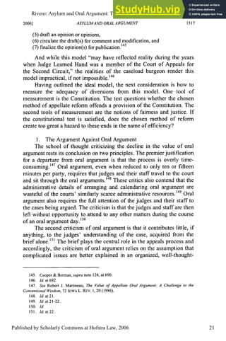 Asylum And Oral Argument The Judiciary In Immigration And The Second Circuit  Non-Argument Calendar | PDF
