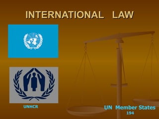 INTERNATIONAL  LAW UNHCR UN  Member States 194 