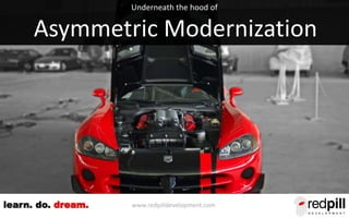 www.redpilldevelopment.comlearn. do. dream.
Underneath the hood of
Asymmetric Modernization
 