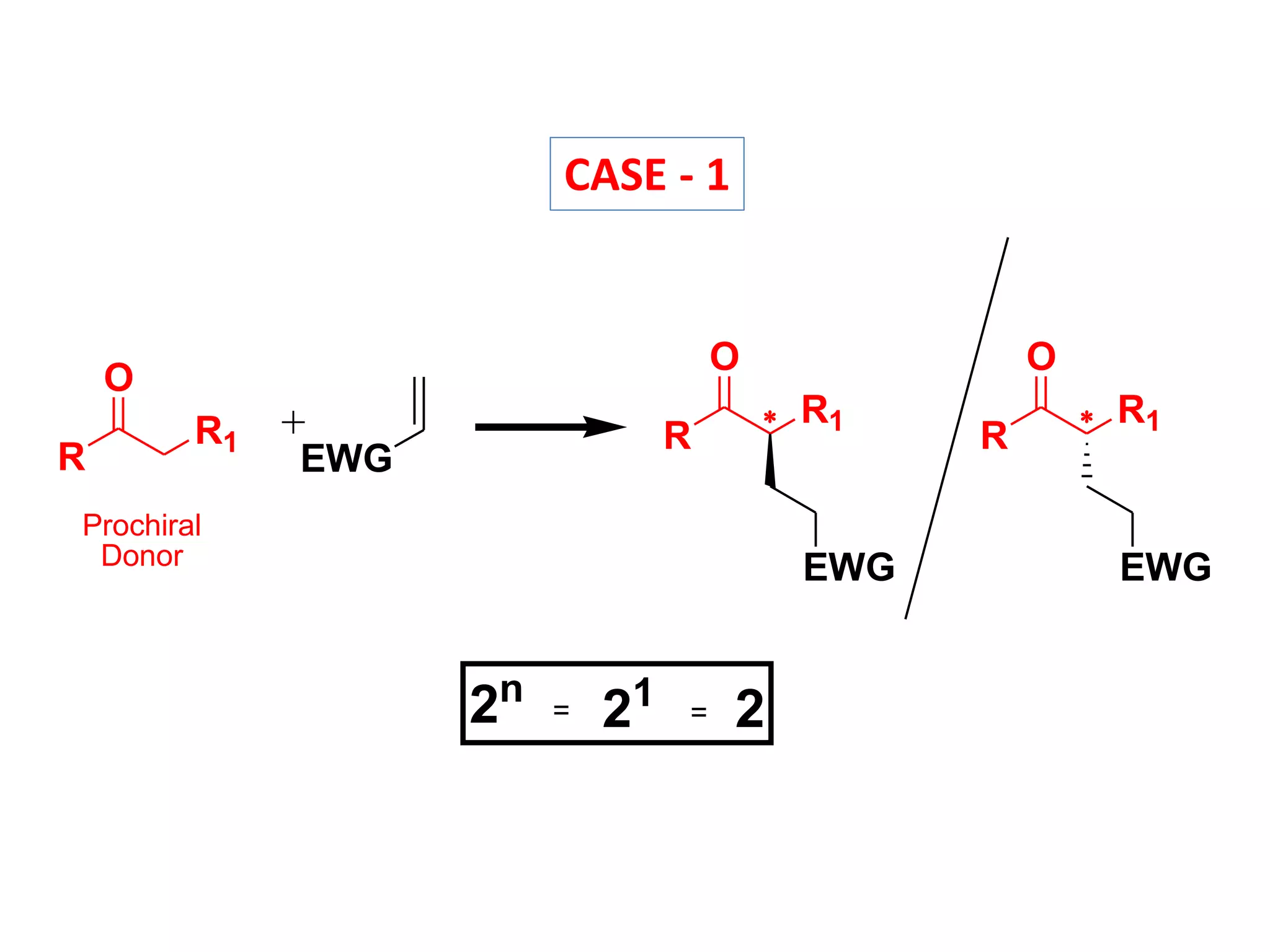 2n
21
2= =
R
O
R1
EWG
R

O
R1
EWG
R

O
R1
EWG
Prochiral
Donor
CASE - 1
 