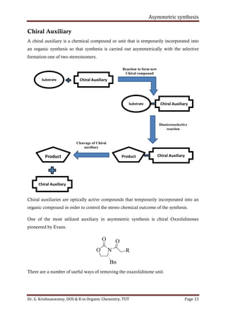 Asymmetric synthesis notes | PDF