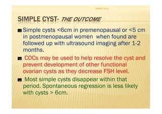 Simple Cyst Algorithm Asymptomatic palpable adnexal masses: ultrasound evaluation- warda | PDF