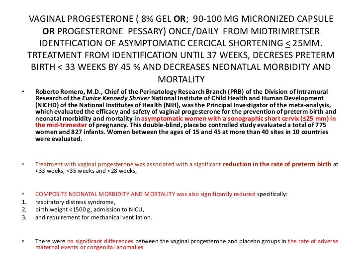 Asymptomatic short cervix and vaginanal, progesterone