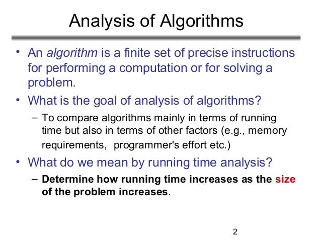 Asymptotic analysis