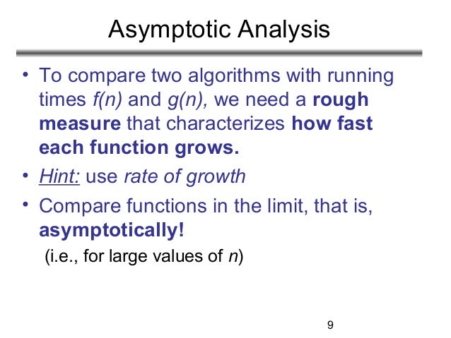 Asymptotic analysis