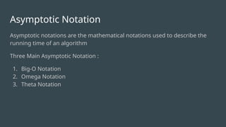 Asymptotic Analysis in Data Structures and Analysis | PPTX