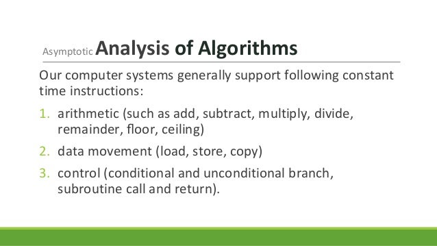 Lecture 5: Asymptotic analysis of algorithms