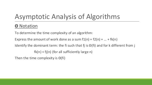 Lecture 5 Asymptotic Analysis Of Algorithms Lecture 5 Asymptotic Analysis Of Algorithms