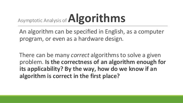 Lecture 5: Asymptotic analysis of algorithms