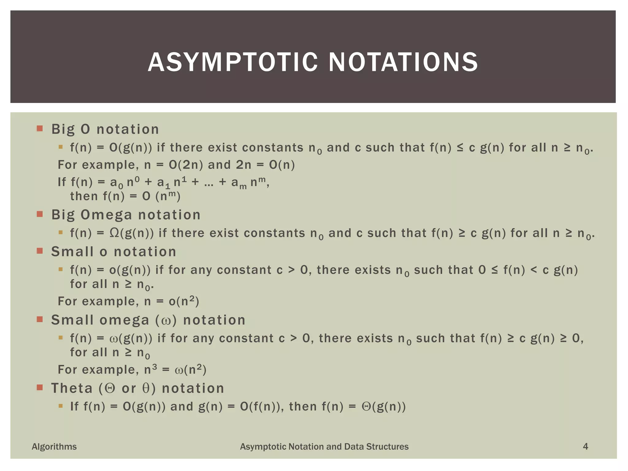 Asymptotic Notation and Data Structures | PPTX | Web Development | Internet