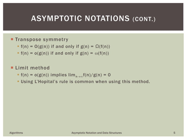 Asymptotic Notation and Data Structures | PPTX | Web Development | Internet