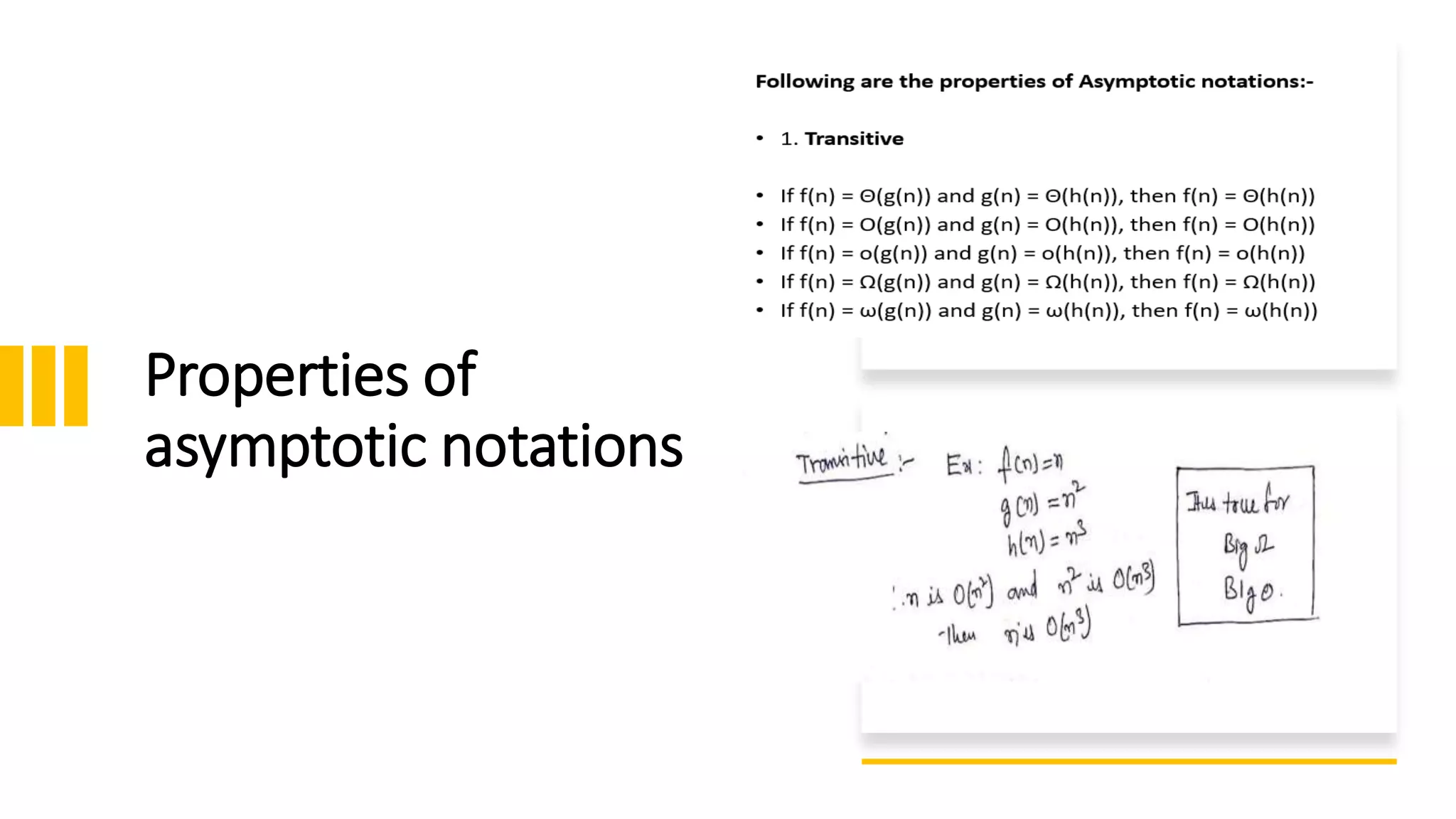 Properties of
asymptotic notations
 