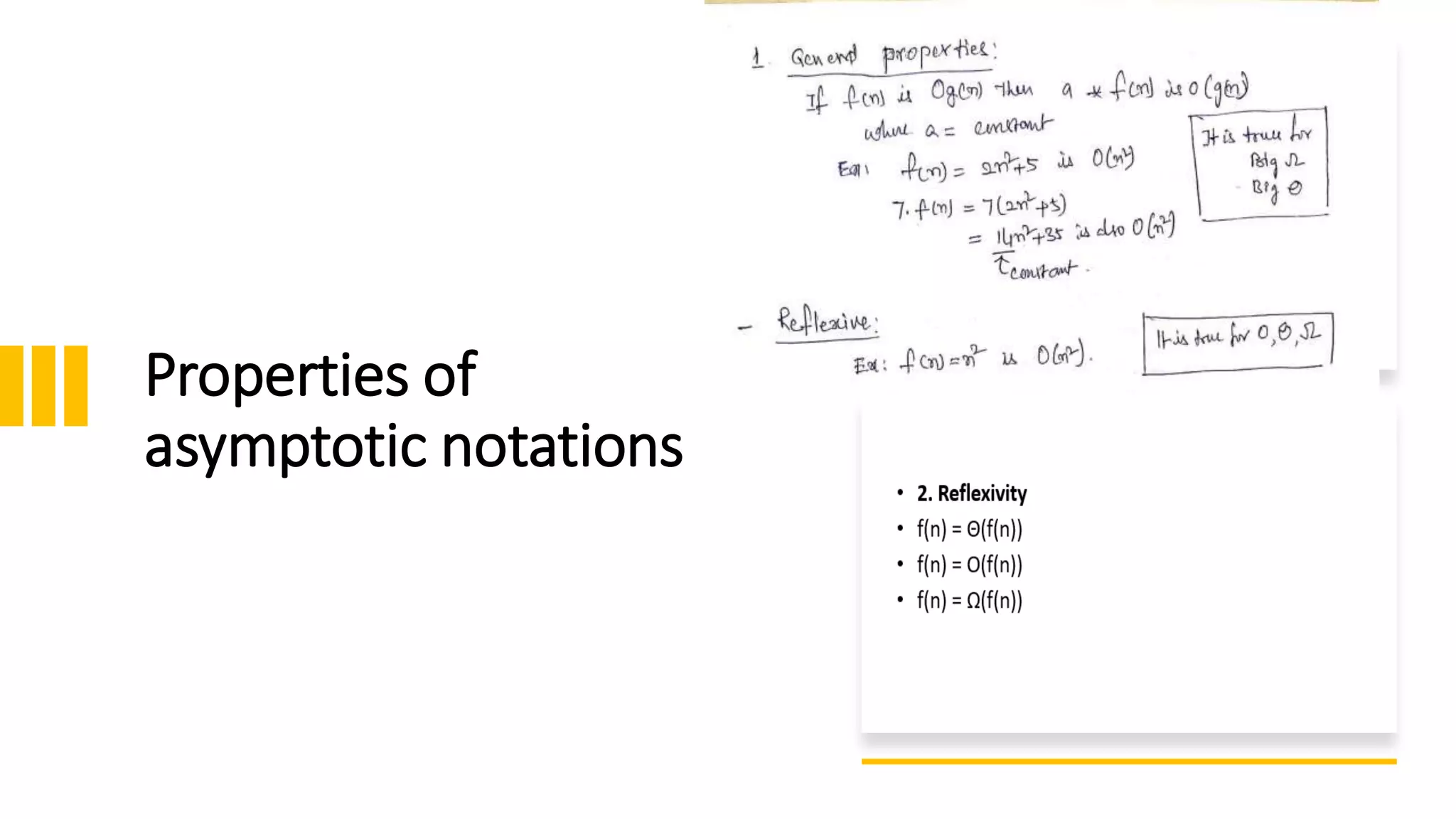 Properties of
asymptotic notations
 