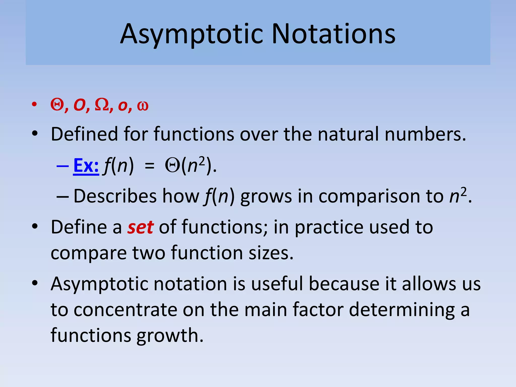 Asymptotic Notations | PPTX | Programming Languages | Computing