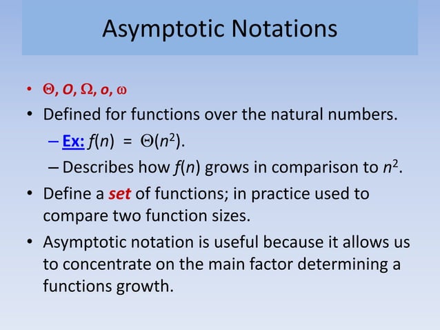 Asymptotic Notations | PPTX | Programming Languages | Computing