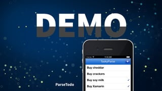 DEMODEMO
ParseTodo
 