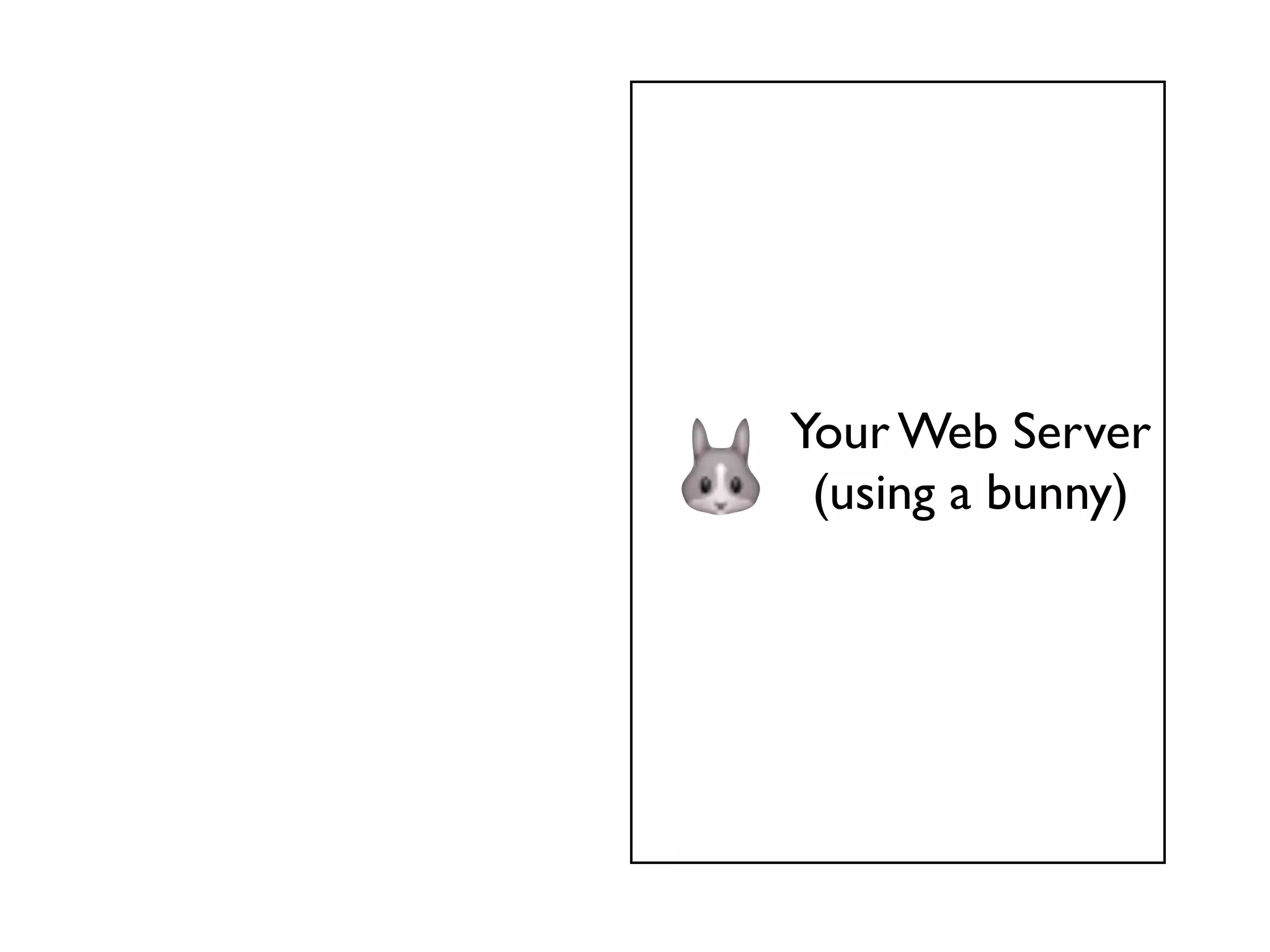 Your Web Server
 (using a bunny)
 
