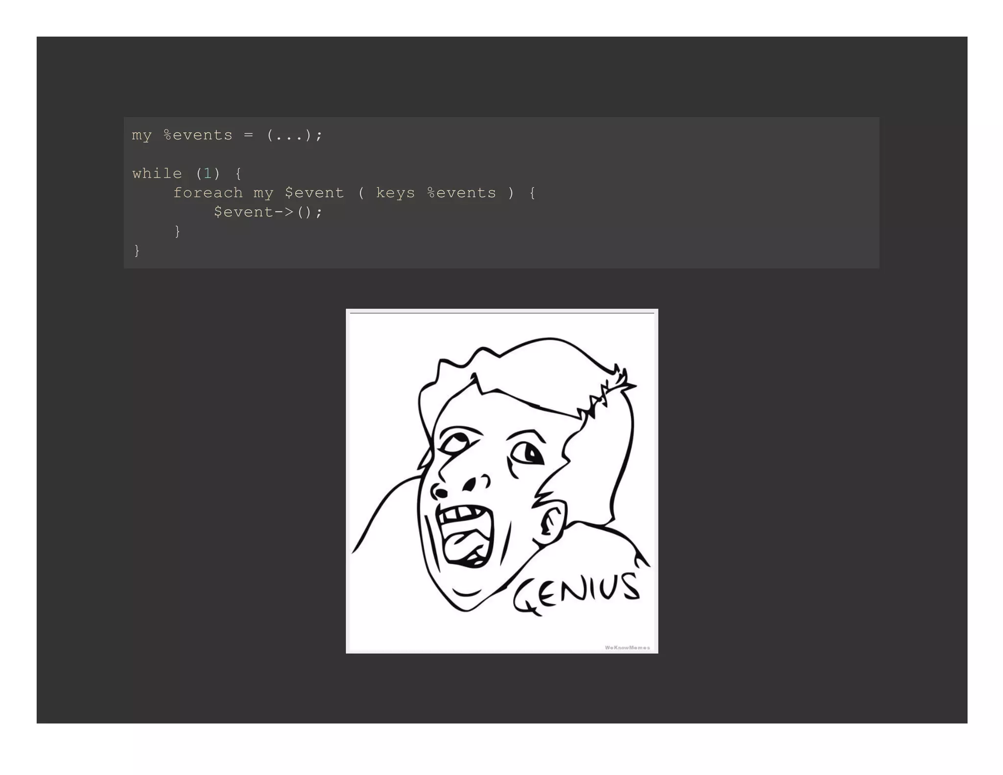 m eet  ..; y%vns=(.) wie(){ hl 1    frahm eet(ky eet     oec y$vn  es%vns){     $vn­(;     eet>)   }    } 