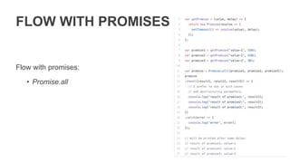 ASYNC FUNCTION
• async arrow function
• async method in class
 