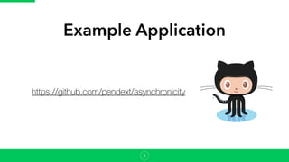 Example Application
https://github.com/pendext/asynchronicity
3
 