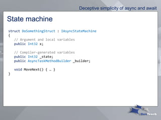 Deceptive simplicity of async and await | PPTX