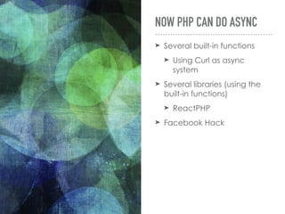 Getting out of Callback Hell in PHP | PDF