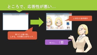 ところで、応答性が悪い… 
待つこと数十秒。 
しかも、その間GUIがロック… 
いきなり全件表示 
何コレ… （怒  