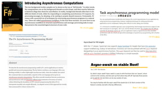 F# 1.9.2.9, 2007
C# 5.0, 2012
TypeScript 1.7, 2015
Rust 1.39.0, 2019
 