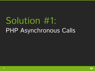 Solution #1:
PHP Asynchronous Calls
57
 