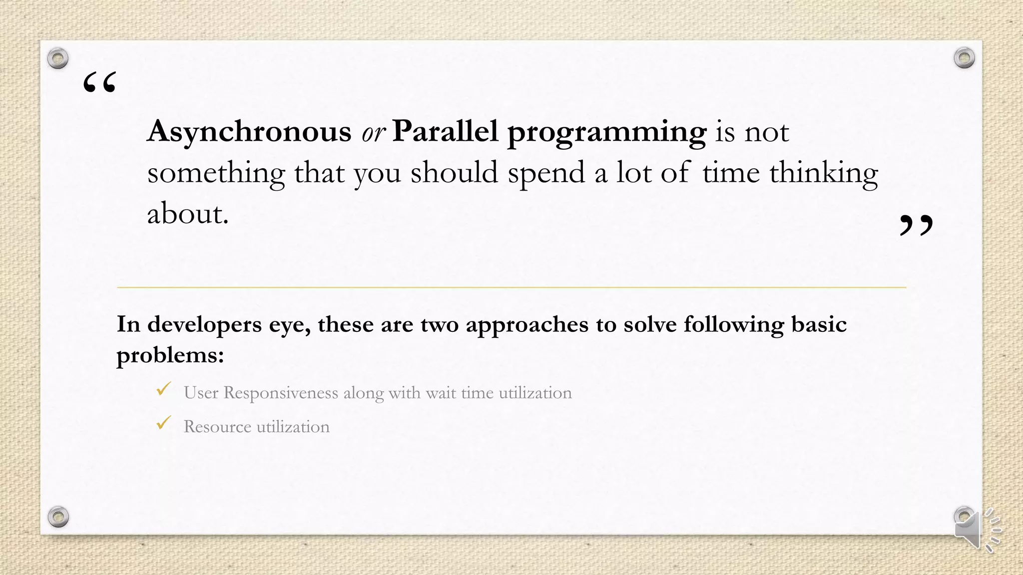 Asynchronous and parallel programming | PPTX