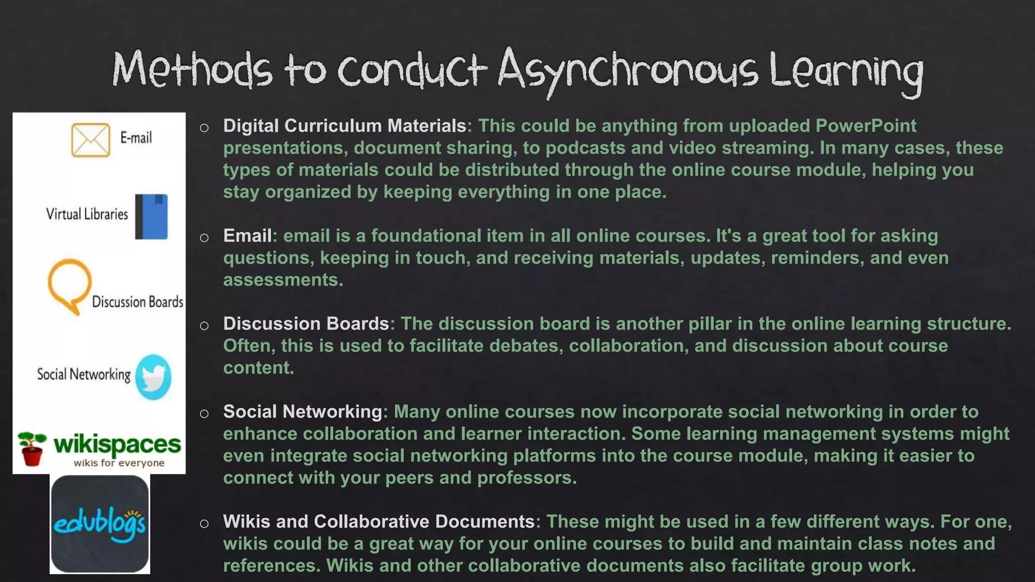 E-Learning and Types of E-Learning (Asynchronous and synchronous e ...