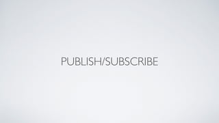 PUBLISH/SUBSCRIBE
 
