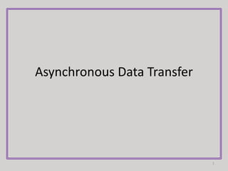 Asynchronous Data Transfer
1
 