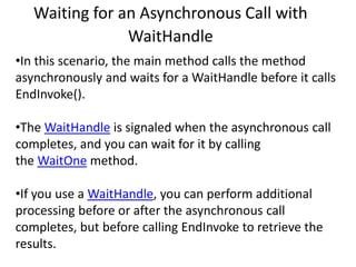 C# Asynchronous delegates | PPTX