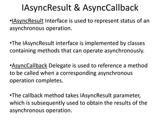 C# Asynchronous delegates | PPTX