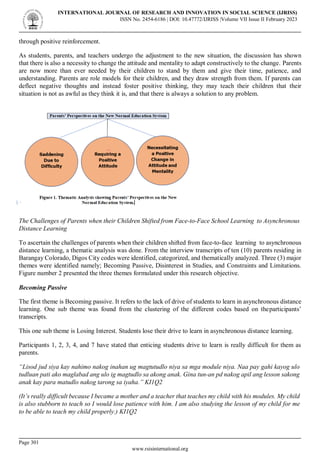 Asynchronous Distance Learning Parents’ Purview | IJRISS | PDF