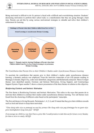 Asynchronous Distance Learning Parents’ Purview | IJRISS | PDF