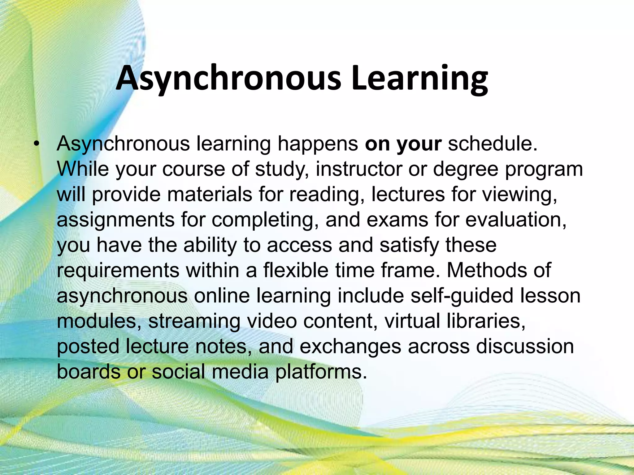 Asynchronous Learning vs Synchronous Learning | PDF | Web Development ...