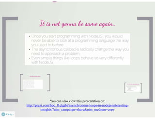 Asynchronous Loops in NodeJS - Insights | PPT