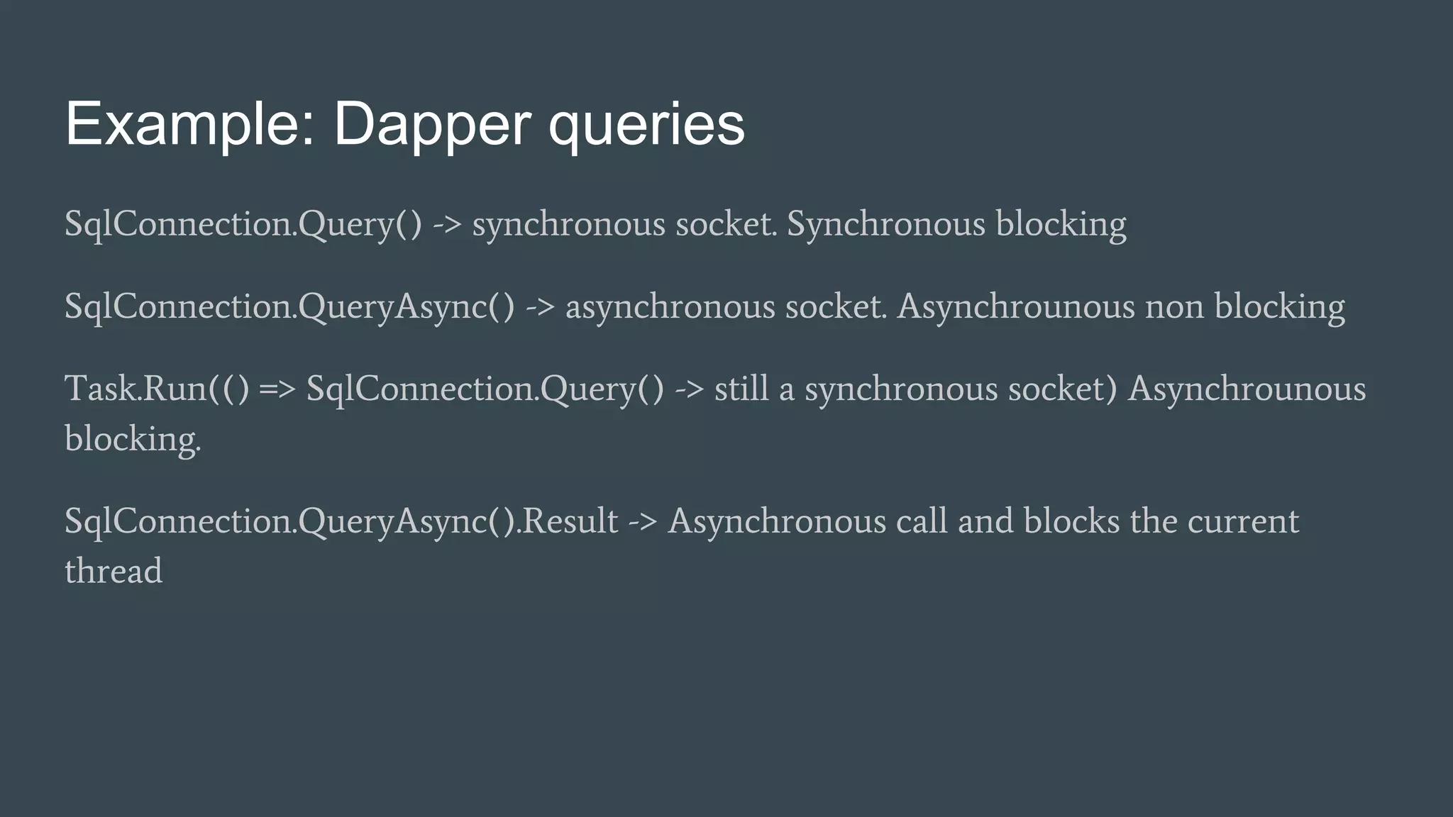 Asynchronous programming in net