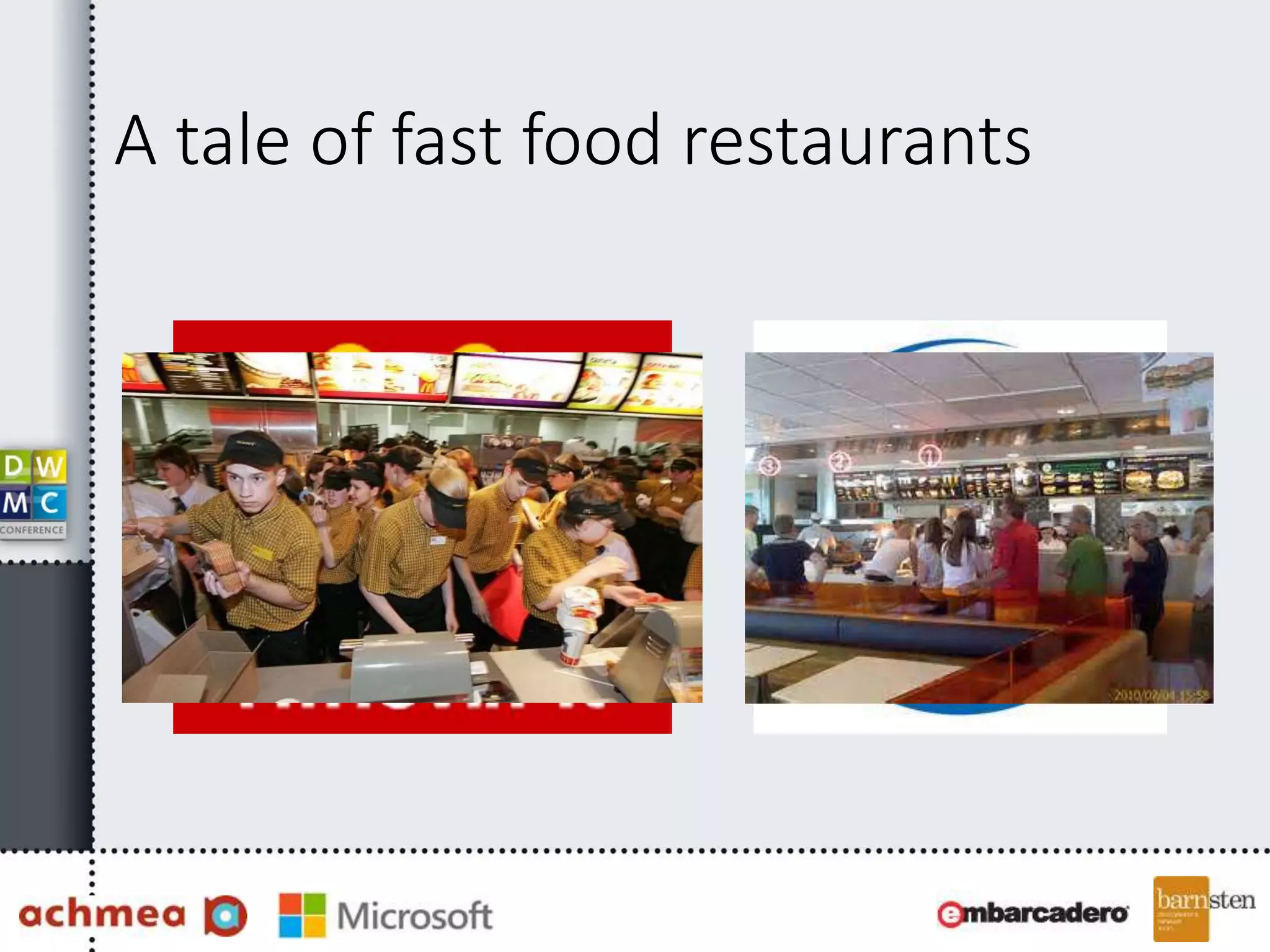 A tale of fast food restaurants
 