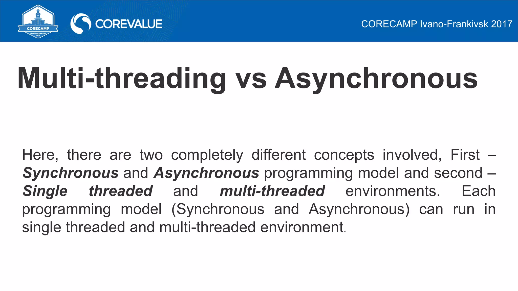 Asynchronous programming in C# | PPT