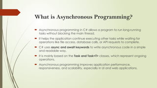Mastering Asynchronous Programming in C#: Enhancing Performance and ...