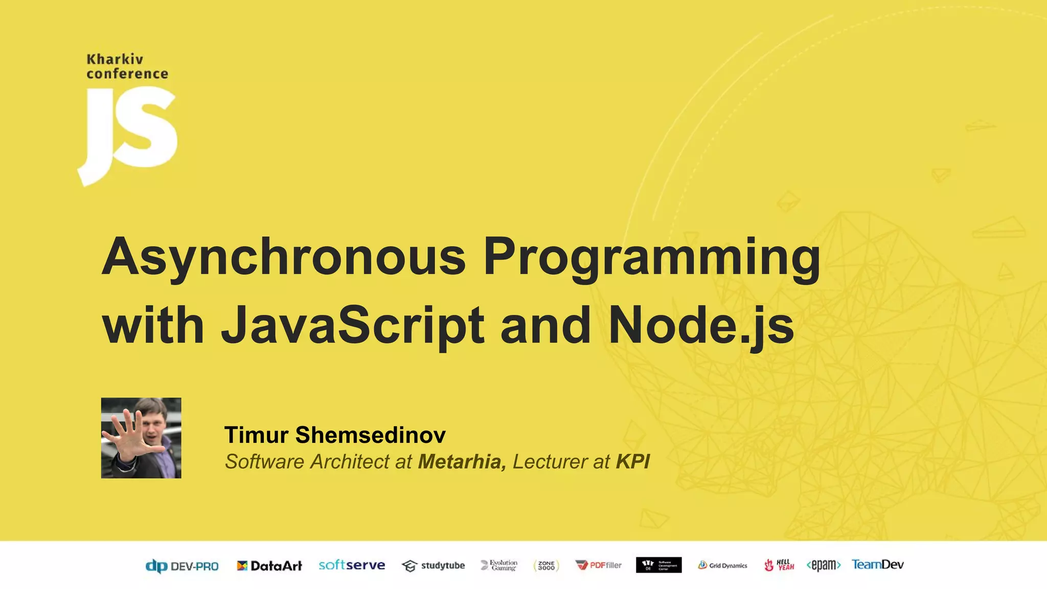 Asynchronous programming with java script and node.js