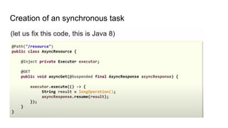 Creation of an synchronous task
 